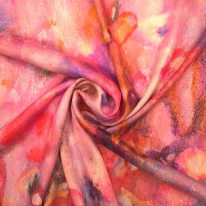 Soie lamée aquarelle fuchsia